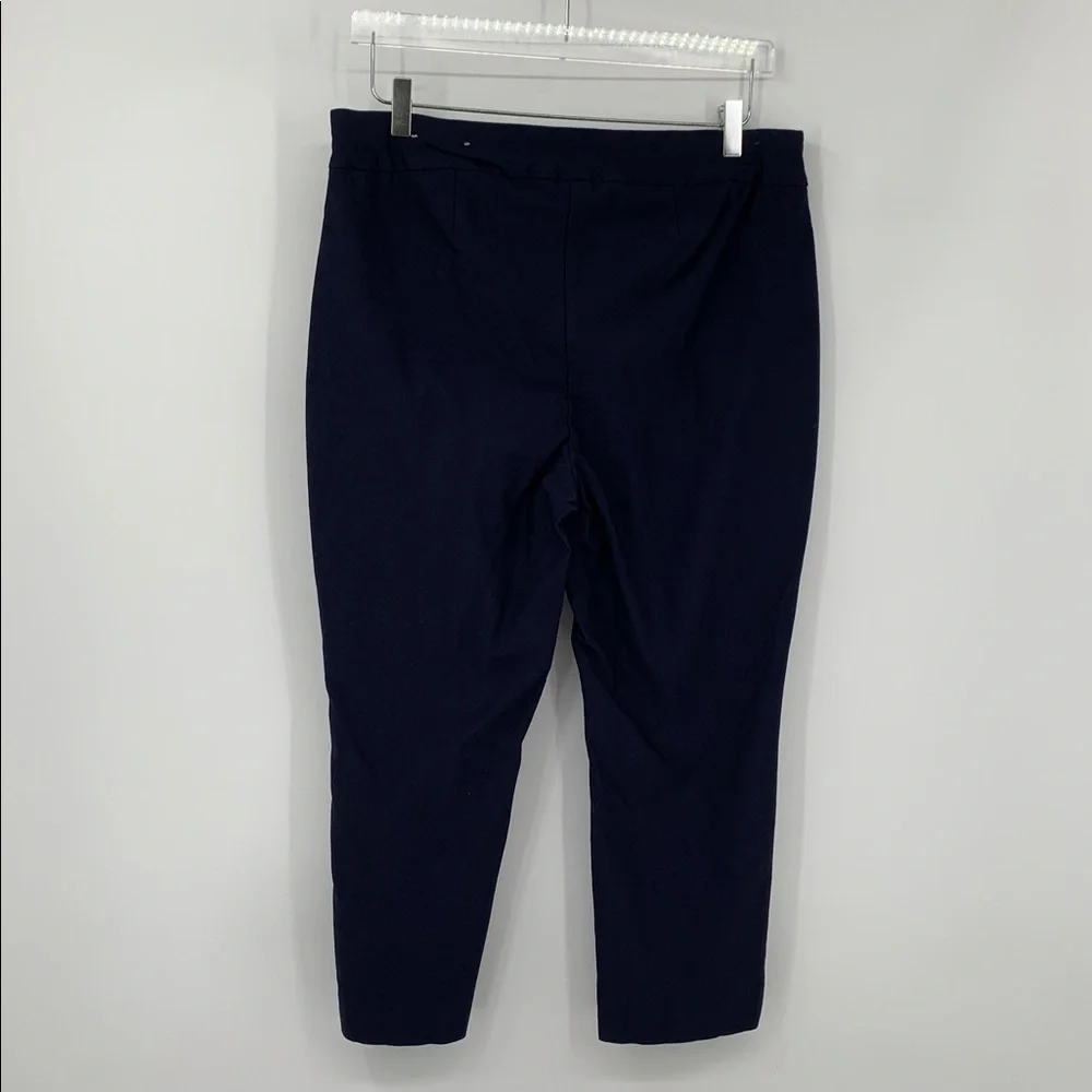 Chicos pull-on cropped pants navy blue stretch trousers women 2.5 14 Large